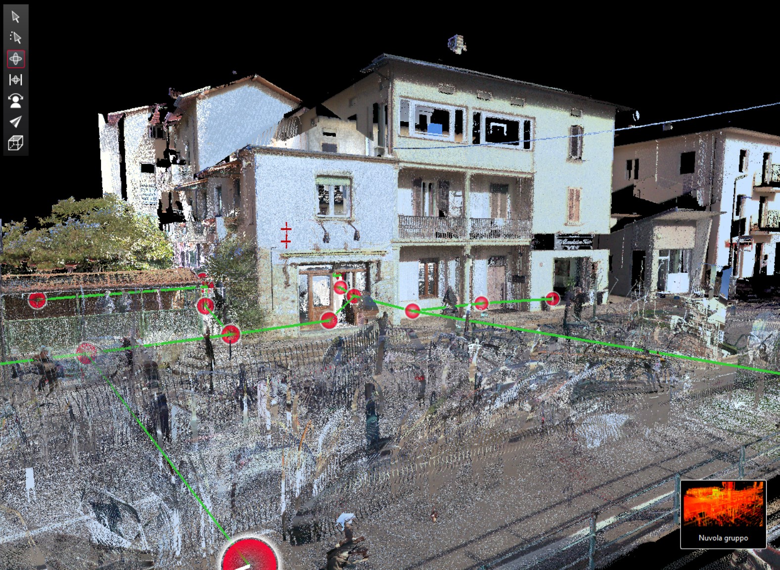 Rilievo topografico e laser scanner di complesso residenziale a Costa Volpino