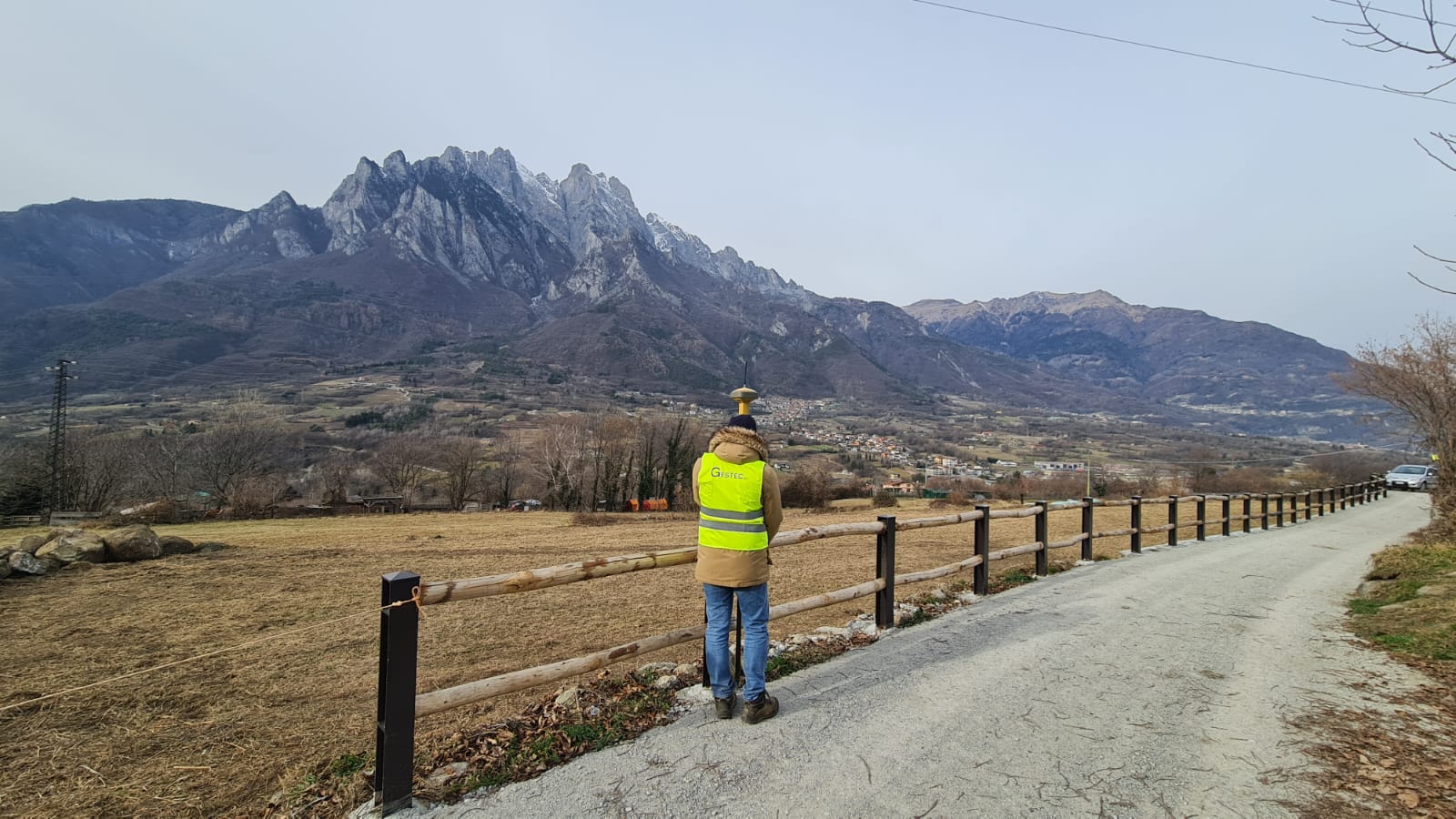 Rilievo topografico per ampliamento e frazionamento di strade rurali